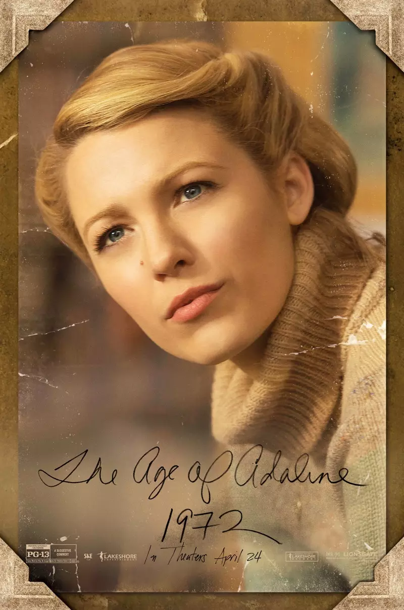 Ma1970 anodana pa 'The Age of Adaline' bhaisikopo poster naBlake Lively.