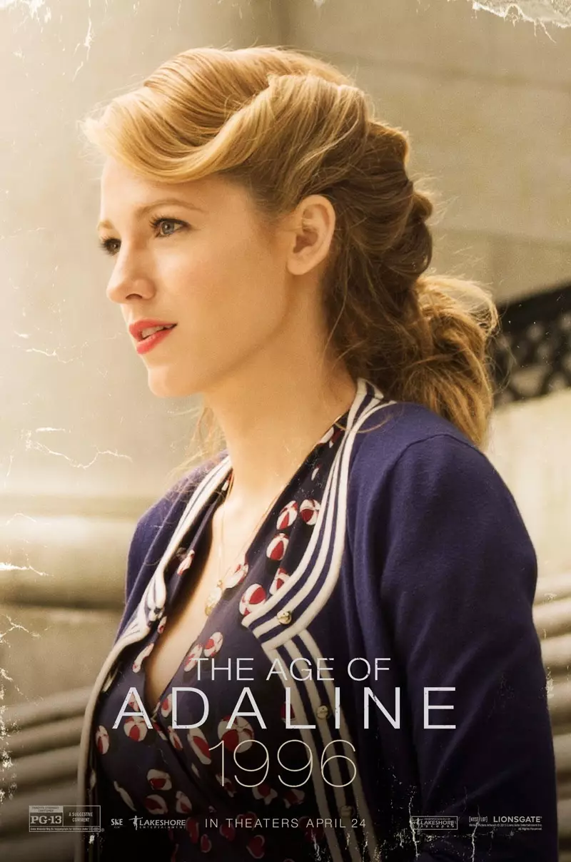 Blake Lively fuq il-poster tal-film 'The Age of Adaline'.