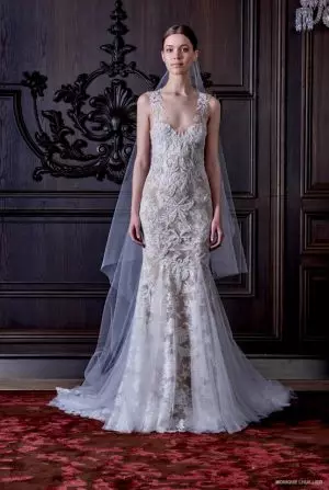 Monique Lhuillier Spring Bridal Line için Fantaziyi Kucaklıyor