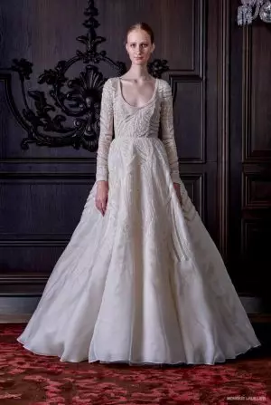 Monique Lhuillier Spring Bridal Line için Fantaziyi Kucaklıyor