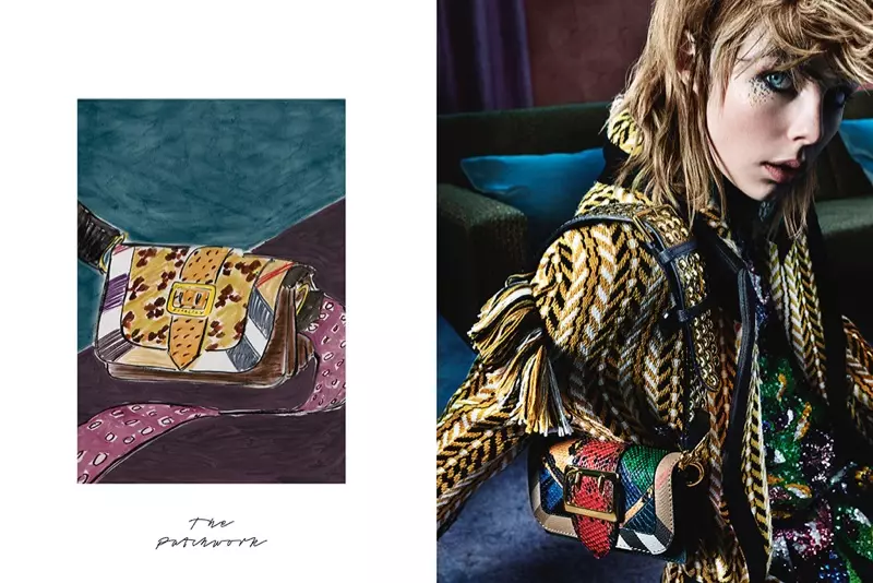 Burberry kolaborasi karo ilustrator Luke Edward Hall ing kampanye anyar