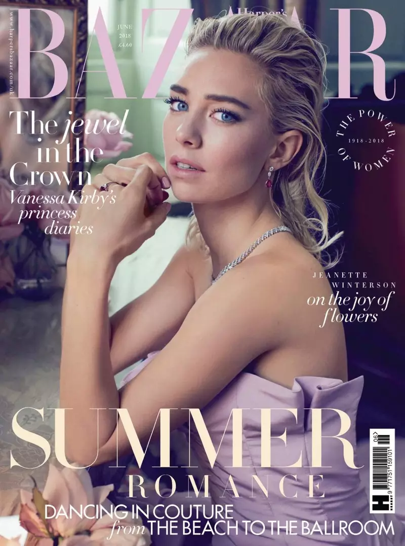 Vanessa Kirby på Harper's Bazaar UK Juni 2018 Omslag