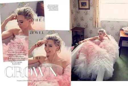 Ванесса Кирби дар либосҳои олӣ барои Harper's Bazaar UK