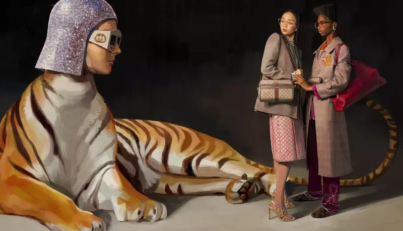 Merek fashion Italia Gucci ngluncurake kampanye Fantasi Utopian musim semi 2018