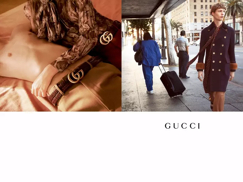 Gucci ၏ အထင်ကရ 'G' buckle ကို အာရုံစိုက်ပါ။