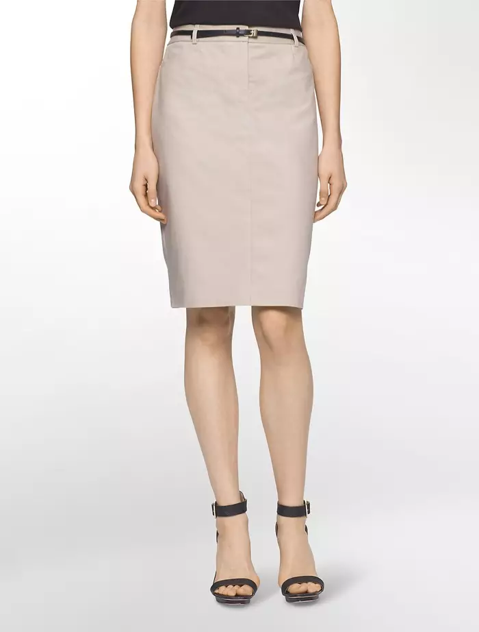 Calvin Klein White Label Belted Pencil Skirt