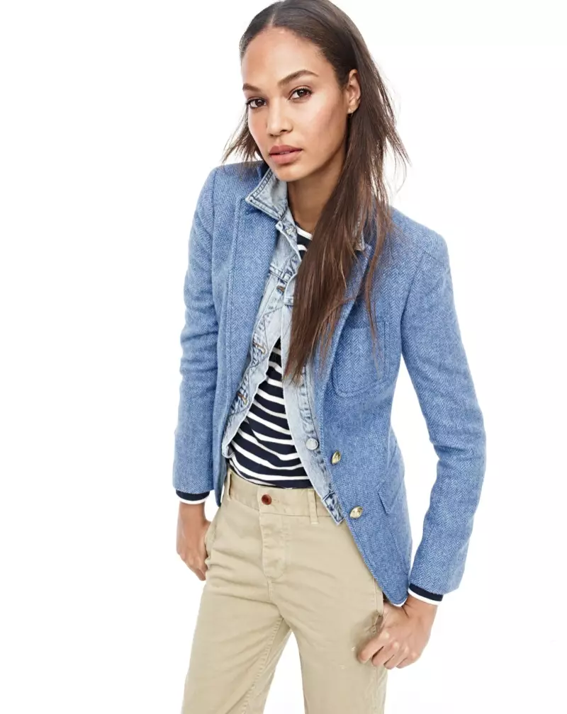 Joan Smalls uchun J. Crew kuz 2015 uslubiy qo'llanma