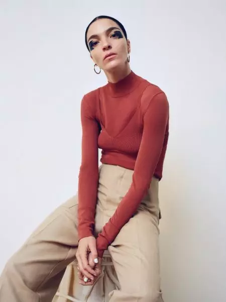 Mariacarla Boscono Models Zara 2020 m. pavasario trikotažas