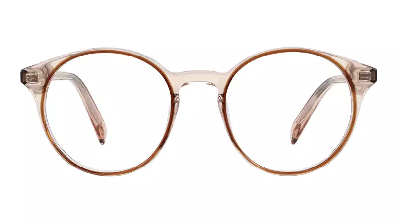 Warby Parker Morgan Glasses in Traced Cedar Crystal $145