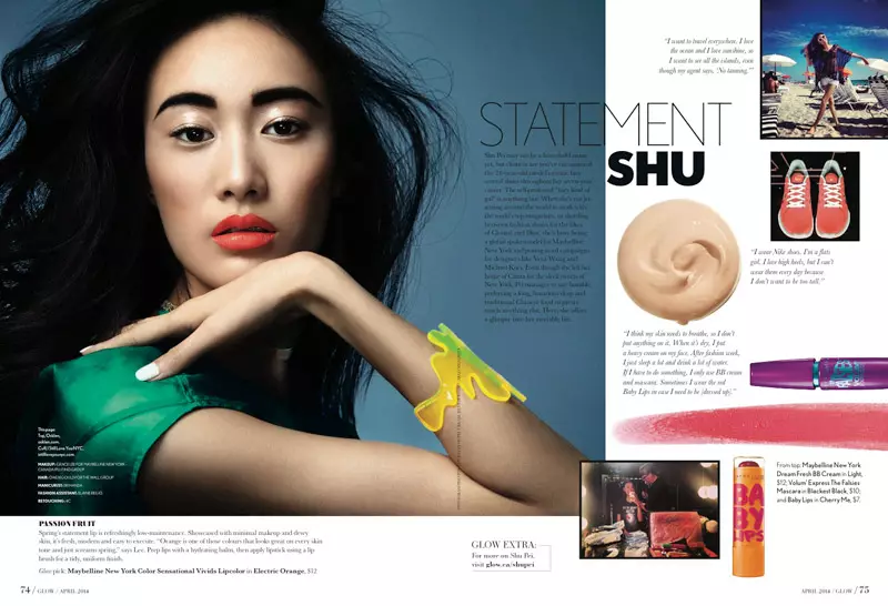 Paint it Bright: Shu Pei Wows i Glow Canada April Cover Shoot