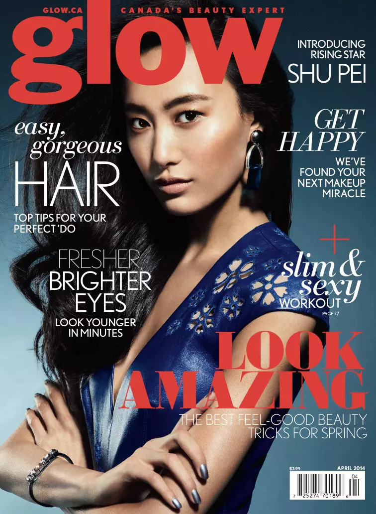 Розфарбуй яскраво: Shu Pei Wow в Glow Canada April Cover Shoot