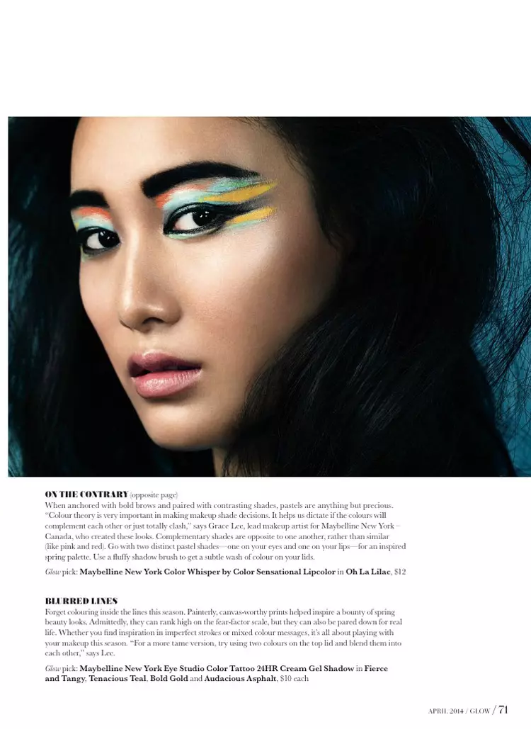 Shu Pei Wows in Glow Canada April Cover Shoot