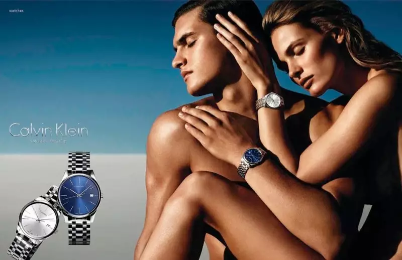 Edita Vilkeviciute sfârâie în campania de primăvară 2014 Calvin Klein Watches