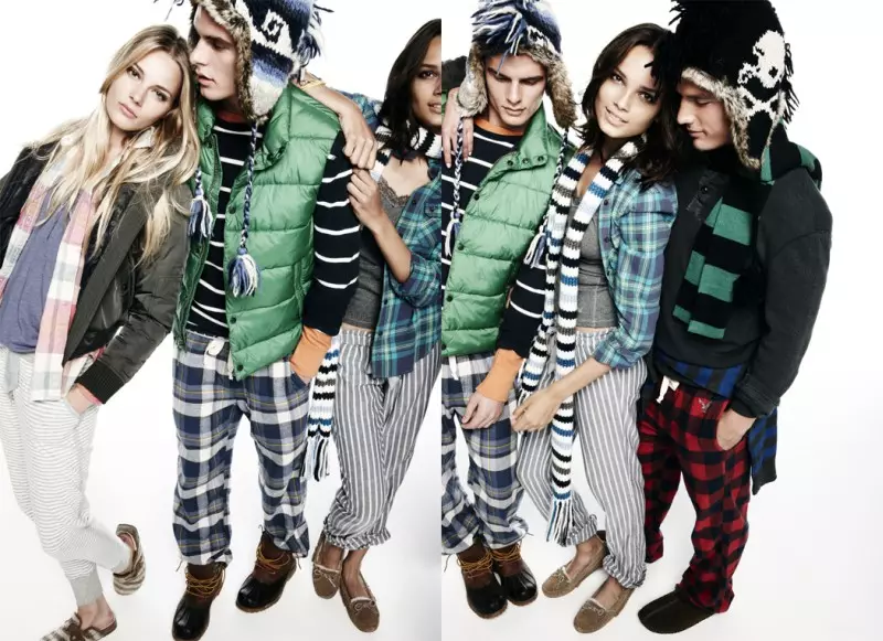 Ieva Laguna e Regina Feoktistova di Nagi Sakai per American Eagle Holiday 2010