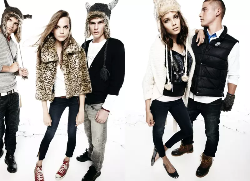 Ieva Laguna & Regina Feoktistova por Nagi Sakai para American Eagle Holiday 2010