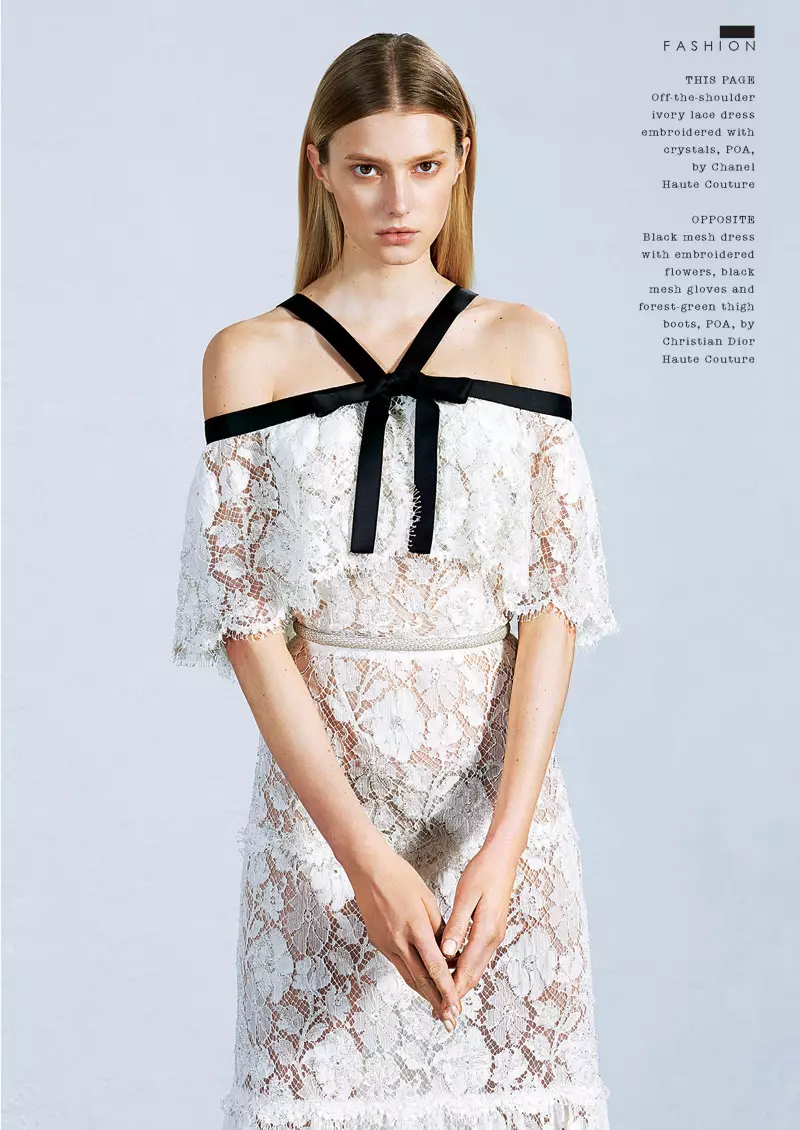 Sigrid Agren Models Couture por The Sunday Times Style de Eric Guillemain