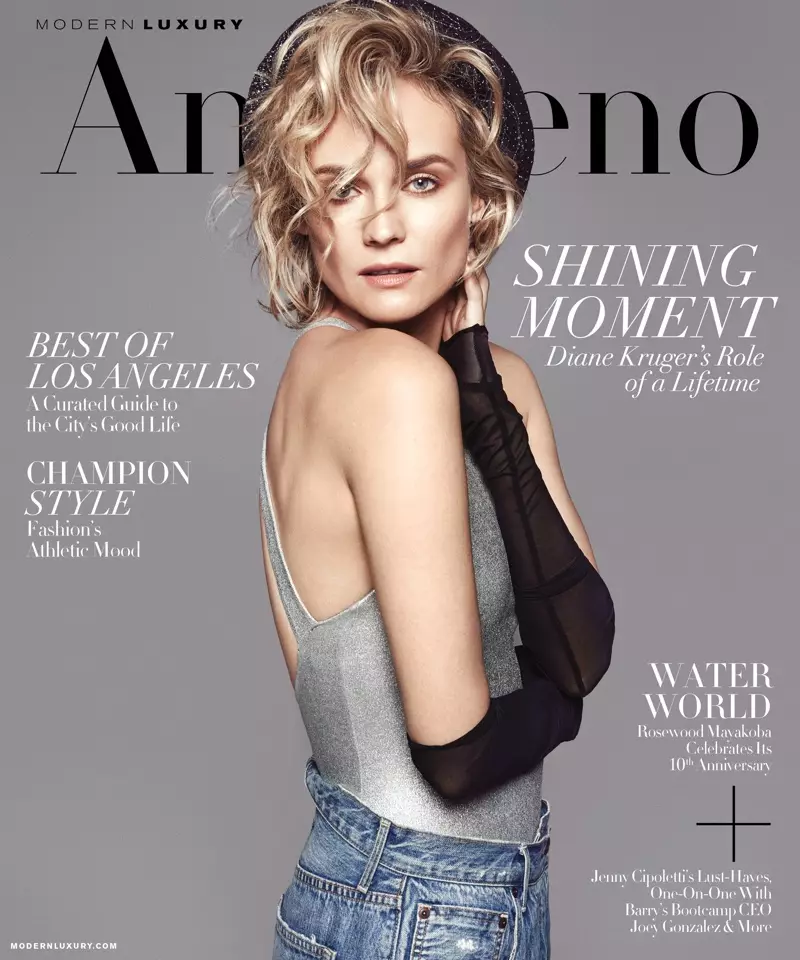 Diane Kruger á Angeleno janúar 2018 forsíðu