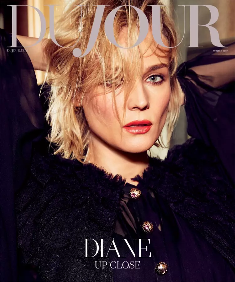 Diane Kruger DuJour Magazine Qış 2017 üz qabığında