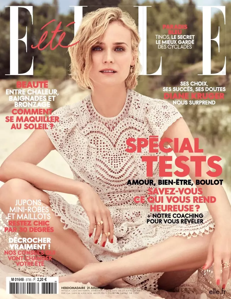 Diane Kruger i luga ole ELLE Farani Iulai 21st, 2017 Faʻavaa