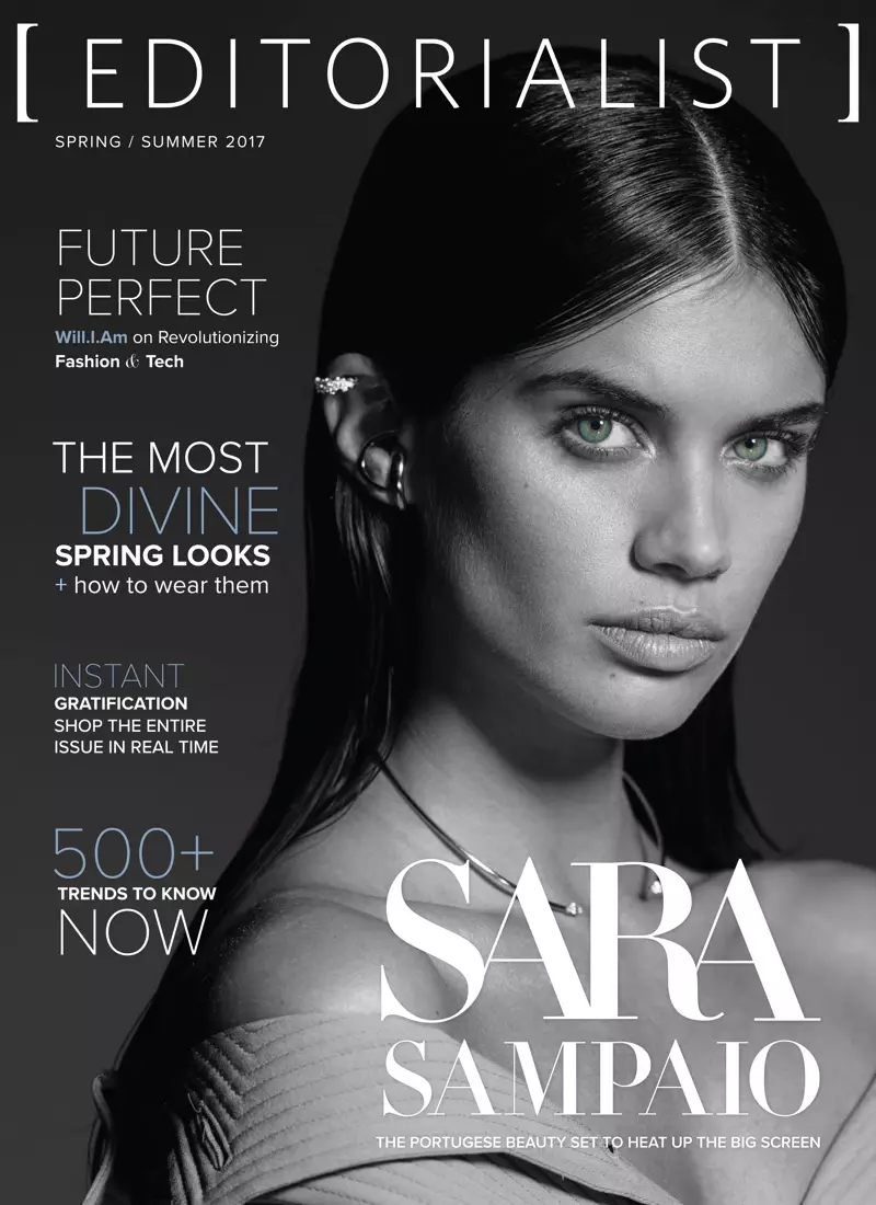 Sara Sampaio op The Editorialist Fréijoer / Summer 2017 Cover