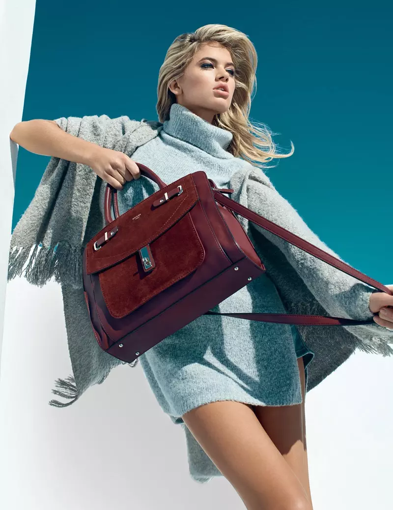 Megan Irwin dans la campagne automne-hiver 2016 de Guess Accessories