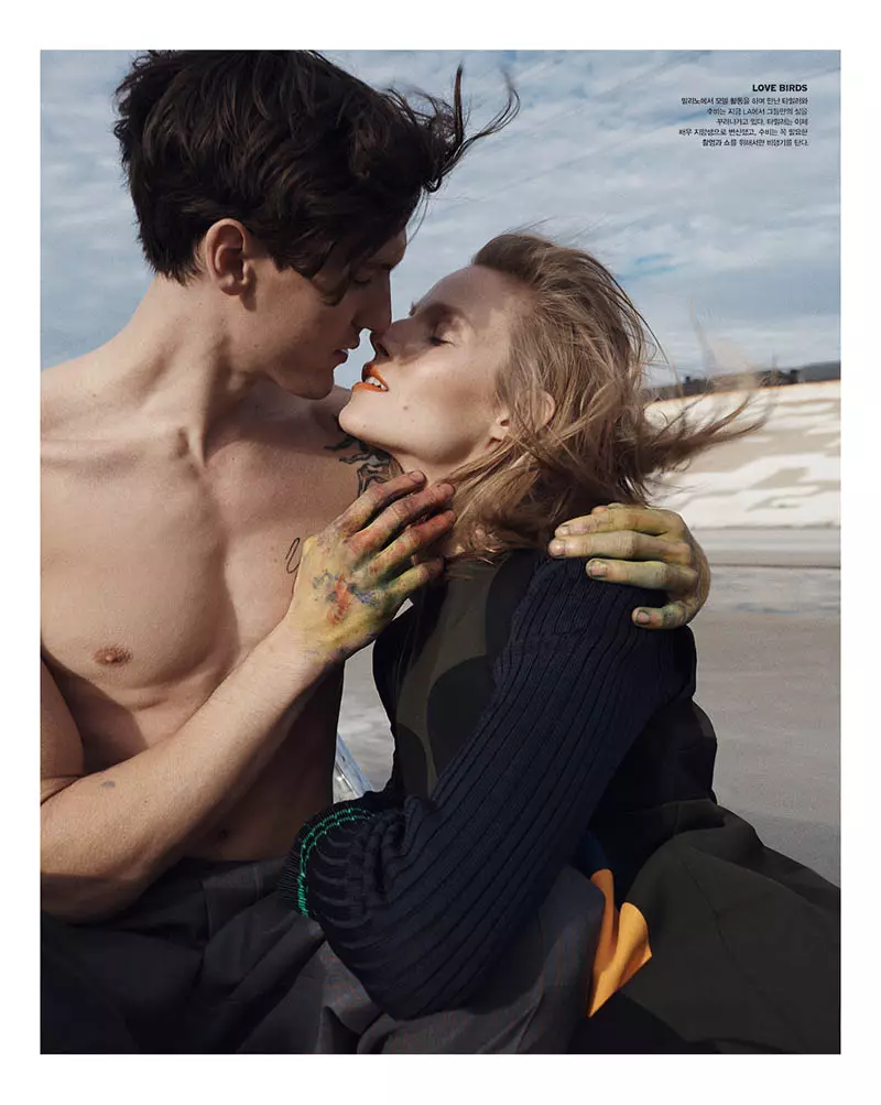 Suvi Koponen begleitet Ehemann Tyler Riggs für Vogue Korea Shoot von Benny Horne