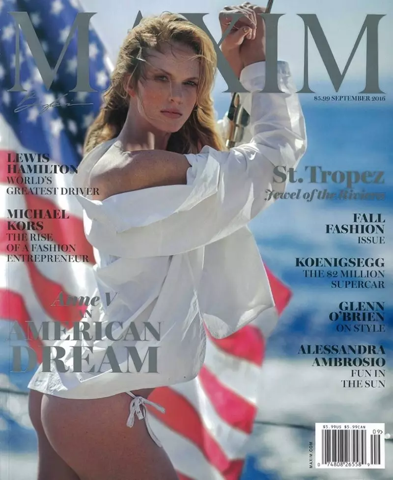 Anne Vyalitsyna kwiMaxim Magazine Septemba 2016 Cover