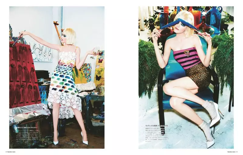 Vlada Roslyakova fica colorida em Numéro Tokyo Shoot por Ellen von Unwerth