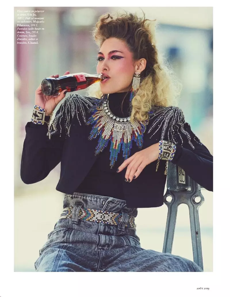 Grace Elizabeth Channels 1980's Glamour for Vogue Paris