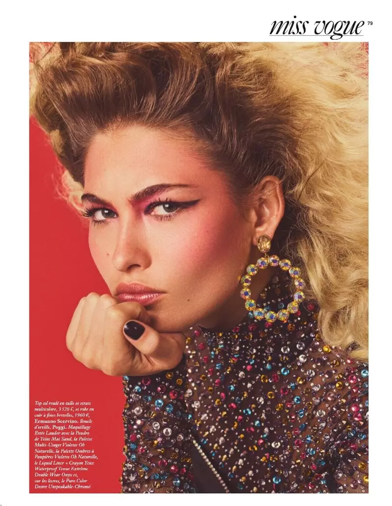 Grace Elizabeth ถ่ายทอดความเย้ายวนใจของยุค 1980 สำหรับ Vogue Paris