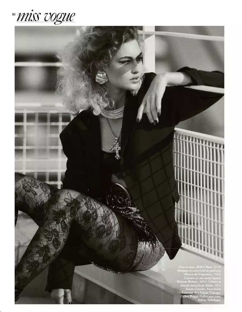 Grace Elizabeth kanaleer 1980's Glamour vir Vogue Paris