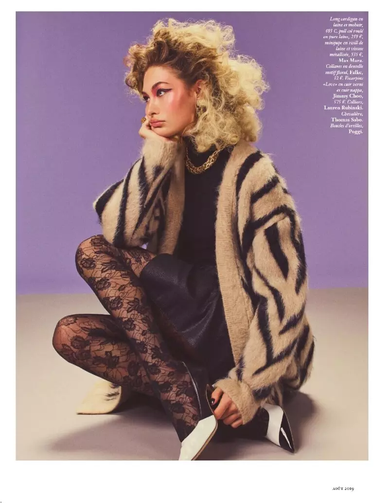 Grace Elizabeth Channels 1980's Glamour for Vogue Paris