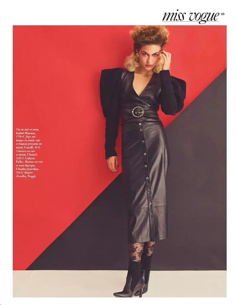 Grace Elizabeth Channels 1980's Glamour for Vogue Paris