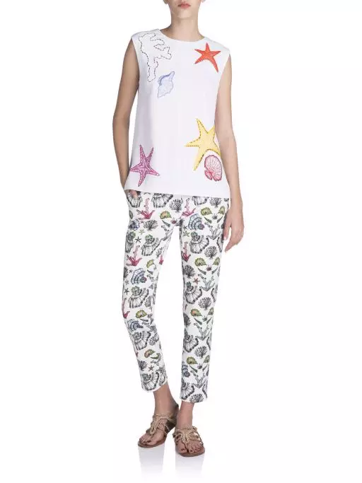 Emilio Pucci Embroidered Star Fish Blouse