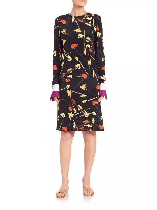 Emilio Pucci Silk Paint Brush Print Dress