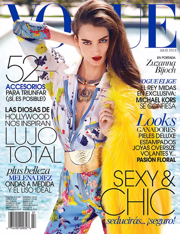 Zuzanna Bijoch Vogue Latın Amerikasında İyul 2013 Qapaq Çəkilişinin Ulduzları