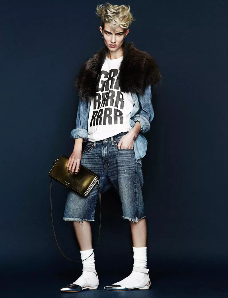 Si Harmony Boucher ay Nakasuot ng Denim para sa Hunger Magazine S/S 2013 ni Toby Knott