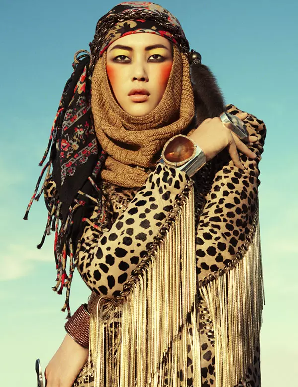 Liu Wen le Greg Kadel in Wild Dreams | Vogue Ghearmáin Samhain 2010