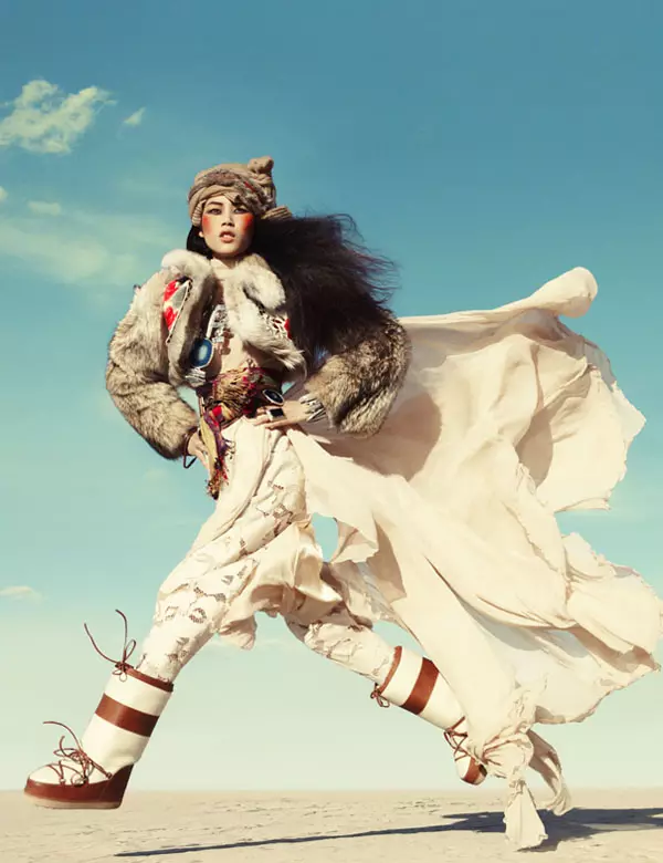 Liu Wen od Grega Kadela vo filme Divoké sny | Vogue Nemecko november 2010