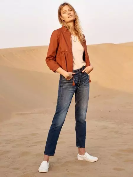 Constance Jablonski Siap pikeun Musim Semi dina Gaya Panganyarna Madewell