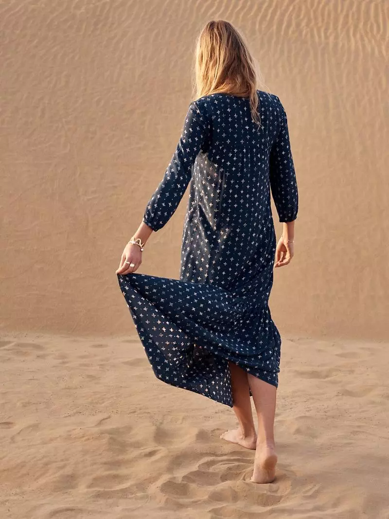 فستان Madewell حرير ميدالية دوت ماكسي