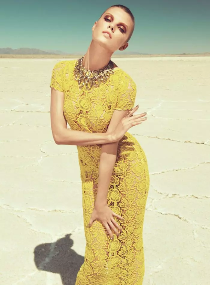 Maryna Linchuk de Paola Kudacki para Harper's Bazaar US setembro de 2011