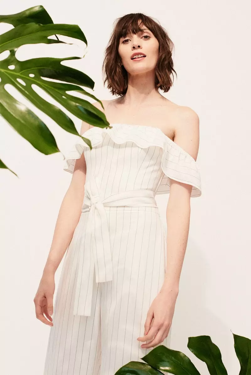 Club Monaco Naveah-jumpsuit met krijtstreep