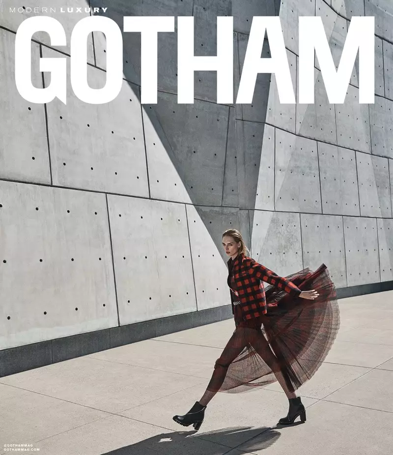 Daga Ziober pieņem rūtainu stilu žurnālam Gotham