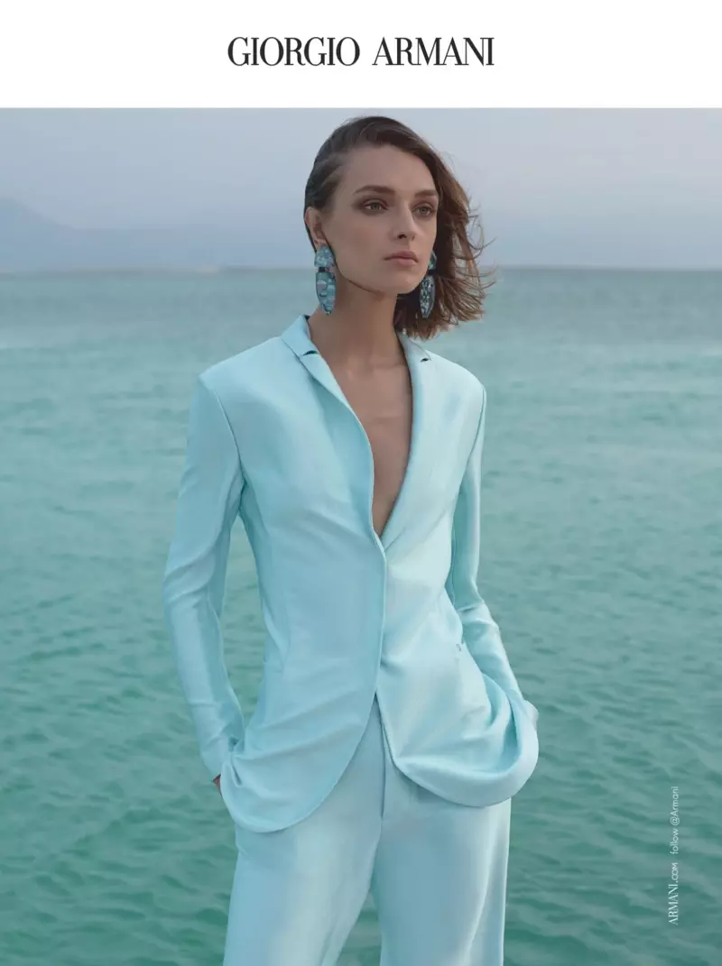 Mga bida si Daga Ziober sa kampanya ng Giorgio Armani spring-summer 2019