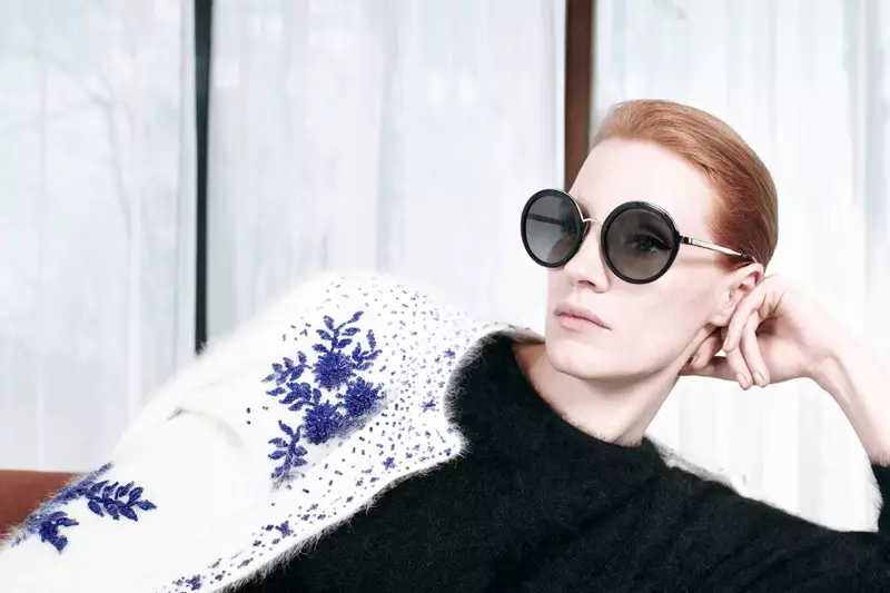 Jessica Chastain Prada kampanija prieš rudenį 2017 m