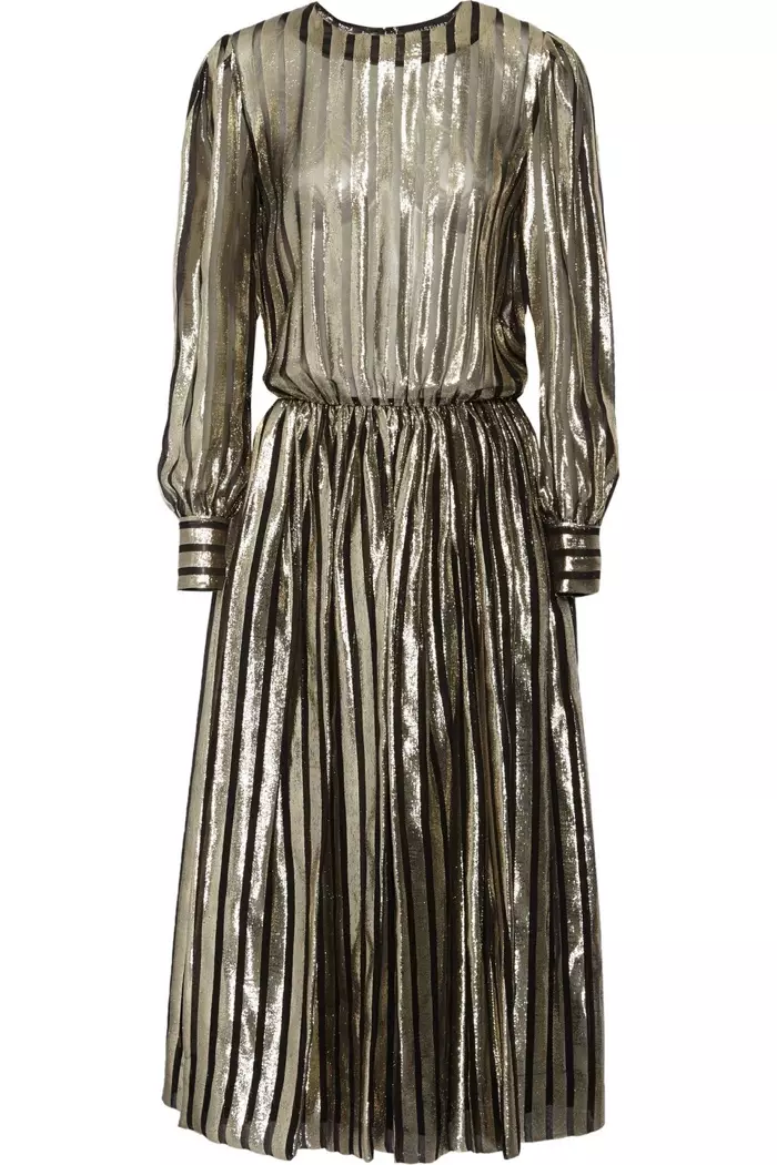 שמלת מקסי מטאלית של ג'יל סטיוארט במבי