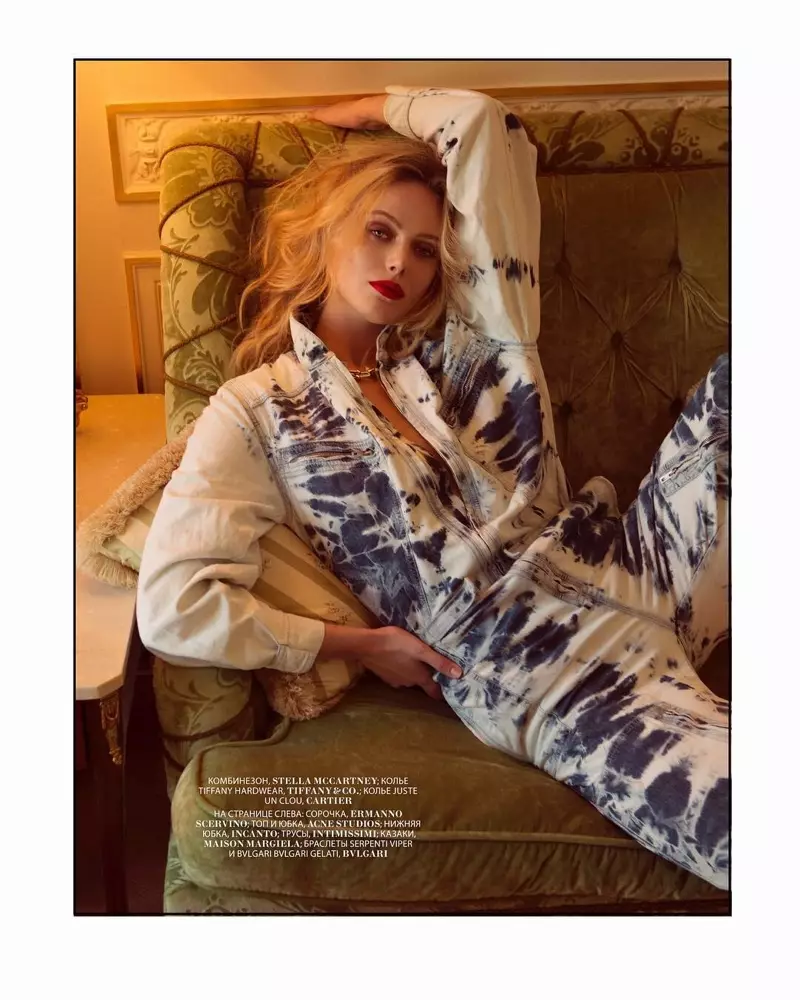 Frida Gustavsson Ritz Paris'te Marie Claire Rusya için Poz Veriyor