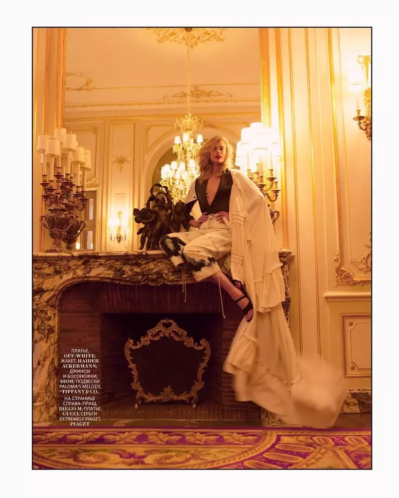 Frida Gustavsson Berpose di Ritz Paris untuk Marie Claire Russia