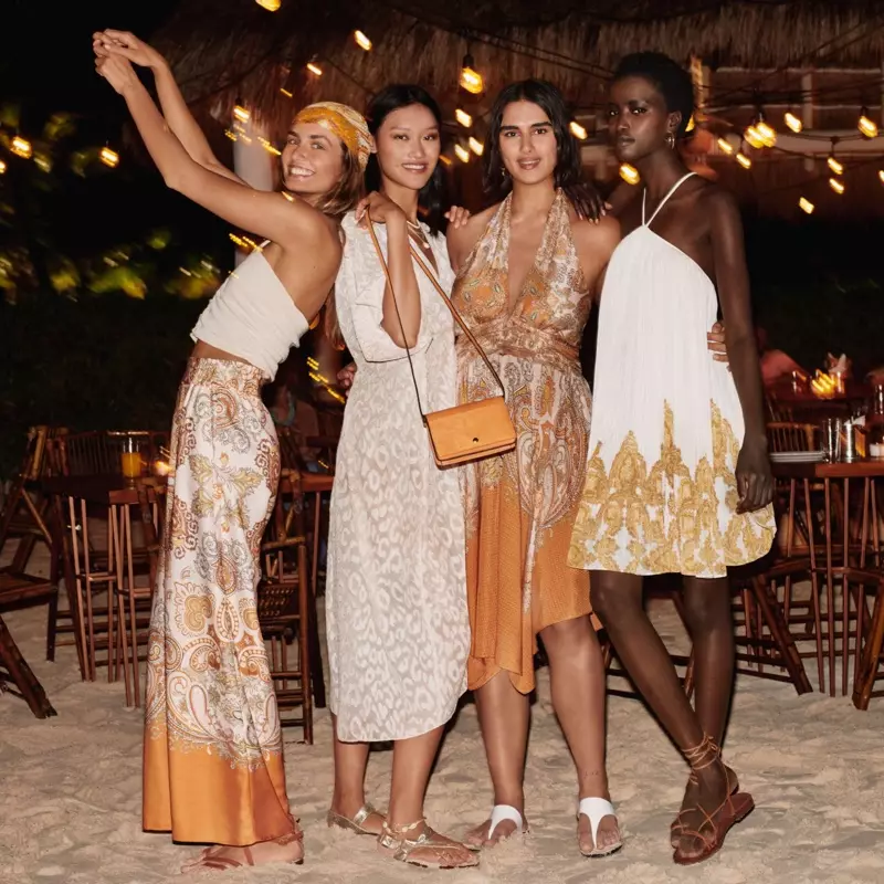 Modellar H&M suzish kiyimlari 2019 kampaniyasi uchun plyaj uslublarini kiyishadi